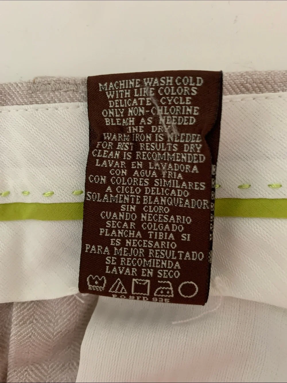 Cubavera Men's Light Beige Linen Pleated Dress Pants  Size 40/30